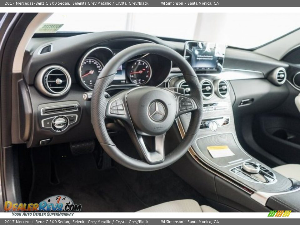 2017 Mercedes-Benz C 300 Sedan Selenite Grey Metallic / Crystal Grey/Black Photo #5