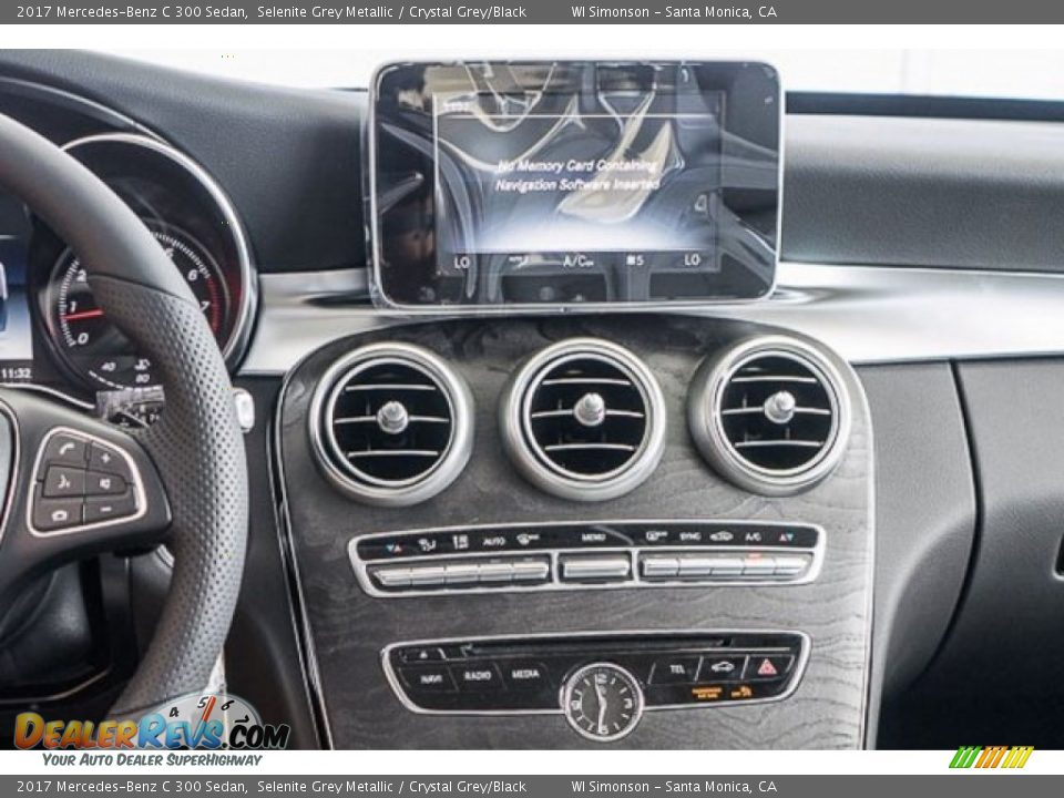 2017 Mercedes-Benz C 300 Sedan Selenite Grey Metallic / Crystal Grey/Black Photo #6