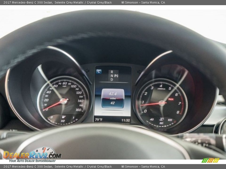 2017 Mercedes-Benz C 300 Sedan Selenite Grey Metallic / Crystal Grey/Black Photo #7