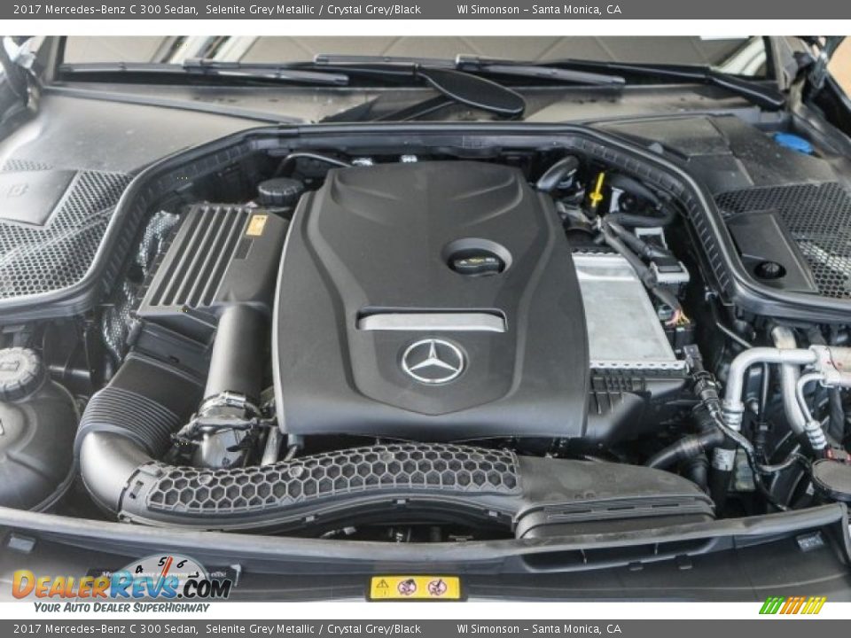 2017 Mercedes-Benz C 300 Sedan Selenite Grey Metallic / Crystal Grey/Black Photo #9