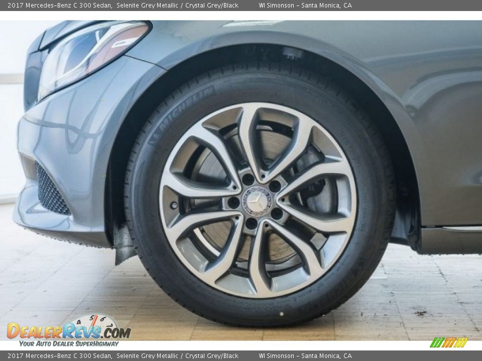 2017 Mercedes-Benz C 300 Sedan Selenite Grey Metallic / Crystal Grey/Black Photo #10