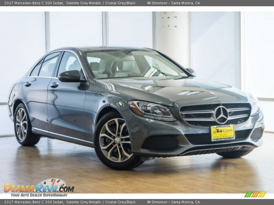 2017 Mercedes-Benz C 300 Sedan Selenite Grey Metallic / Crystal Grey/Black Photo #12