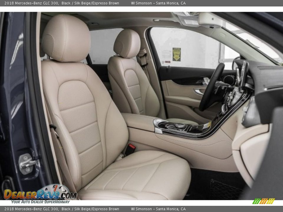 2018 Mercedes-Benz GLC 300 Black / Silk Beige/Espresso Brown Photo #2