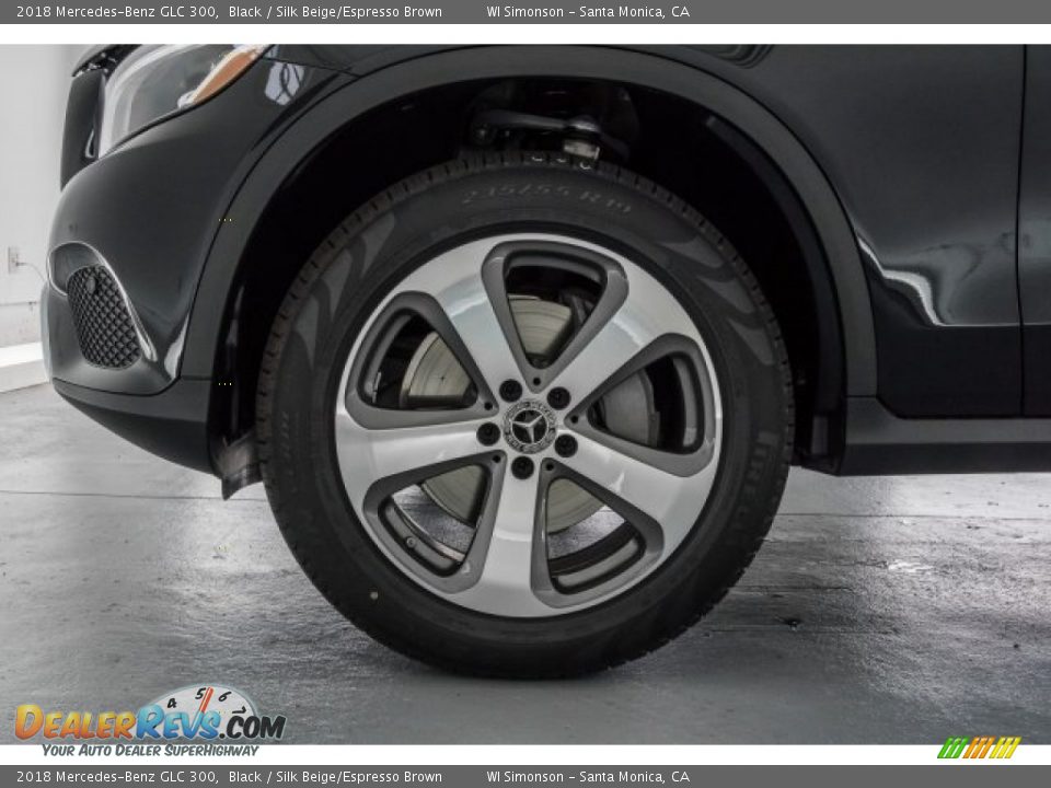 2018 Mercedes-Benz GLC 300 Black / Silk Beige/Espresso Brown Photo #9