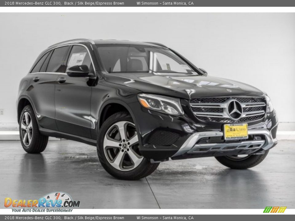 2018 Mercedes-Benz GLC 300 Black / Silk Beige/Espresso Brown Photo #12
