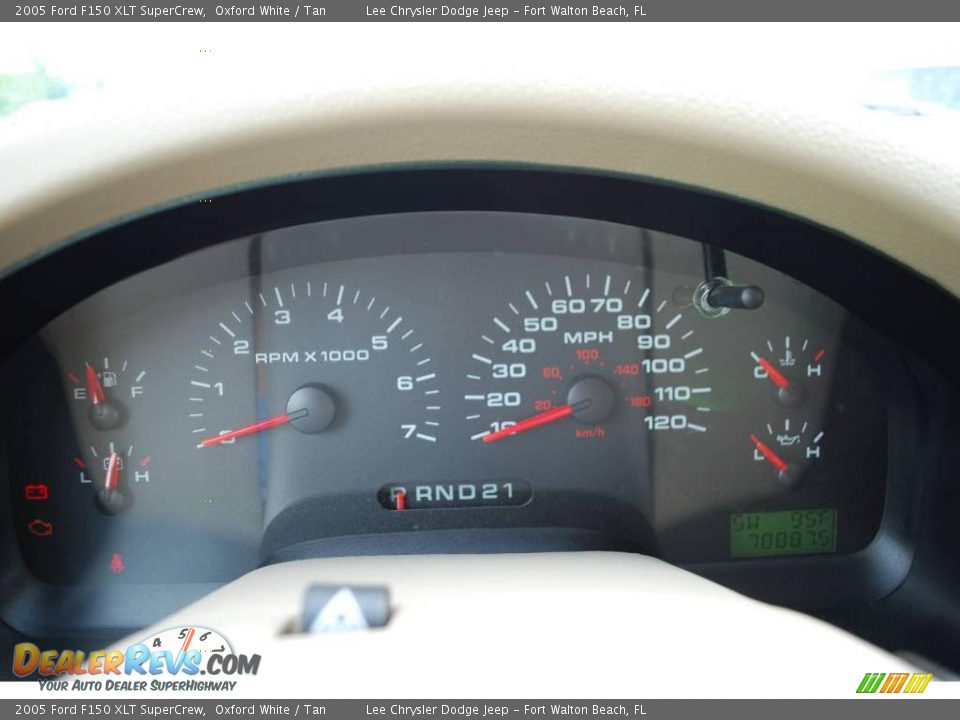2005 Ford F150 XLT SuperCrew Oxford White / Tan Photo #16