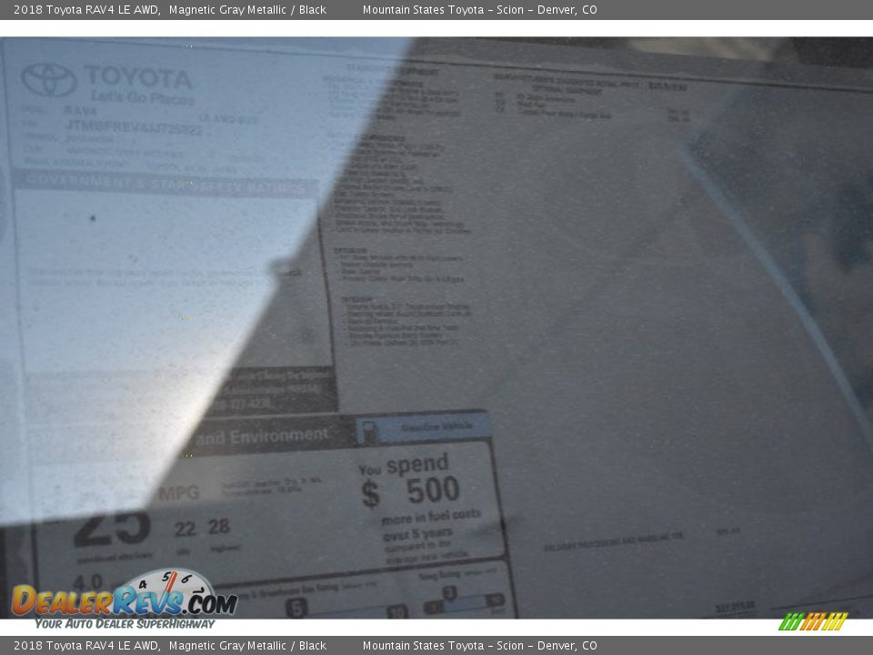 2018 Toyota RAV4 LE AWD Magnetic Gray Metallic / Black Photo #10