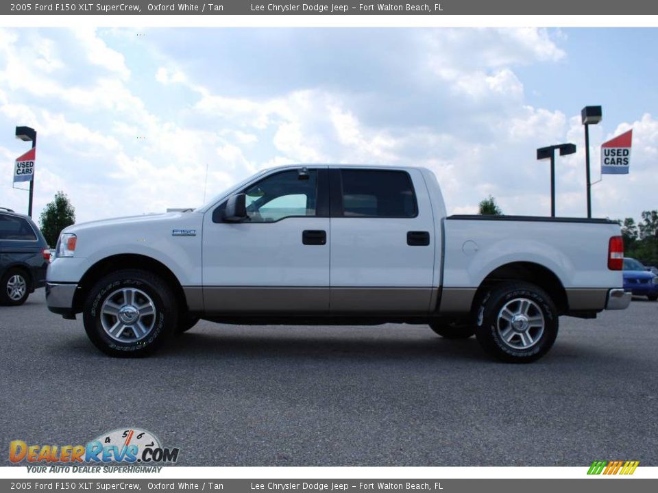 2005 Ford F150 XLT SuperCrew Oxford White / Tan Photo #21