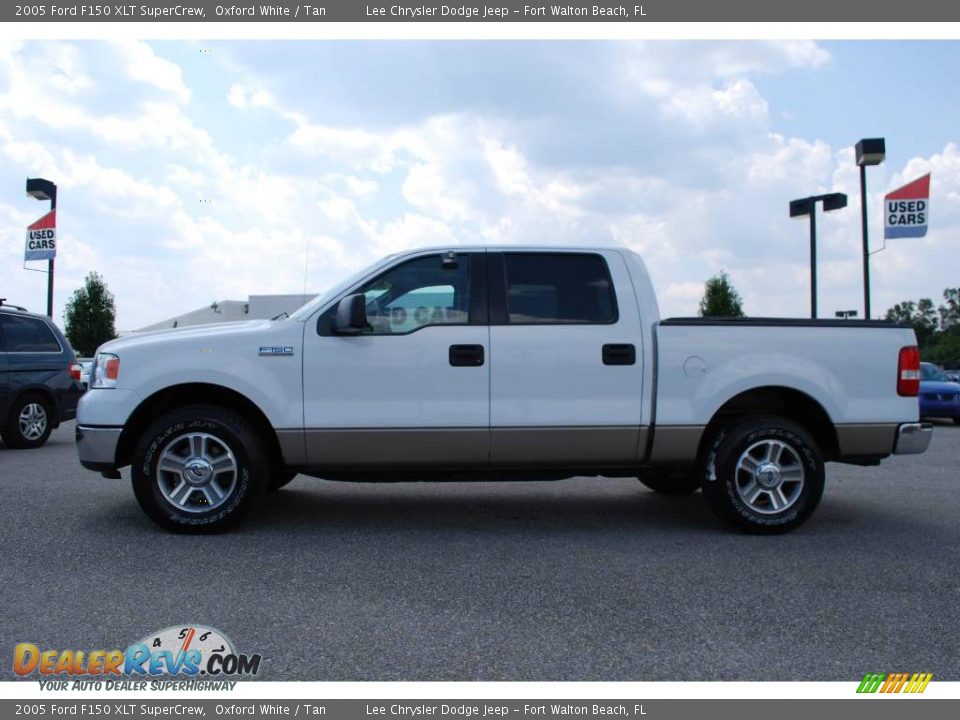 2005 Ford F150 XLT SuperCrew Oxford White / Tan Photo #22