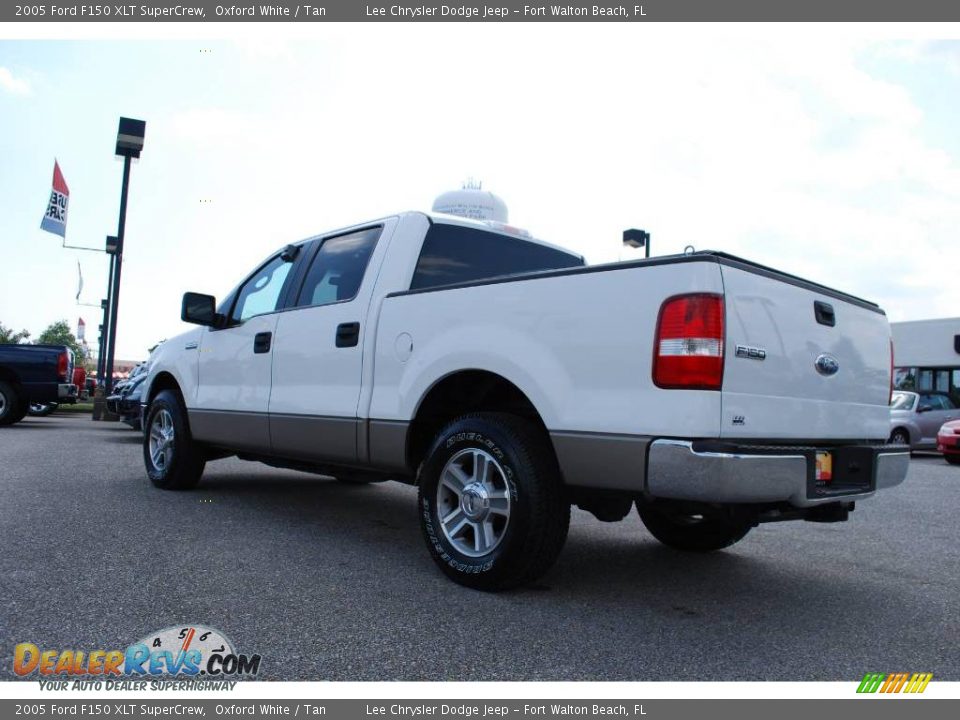 2005 Ford F150 XLT SuperCrew Oxford White / Tan Photo #24