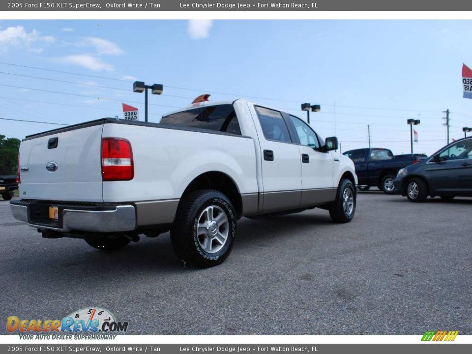 2005 Ford F150 XLT SuperCrew Oxford White / Tan Photo #28