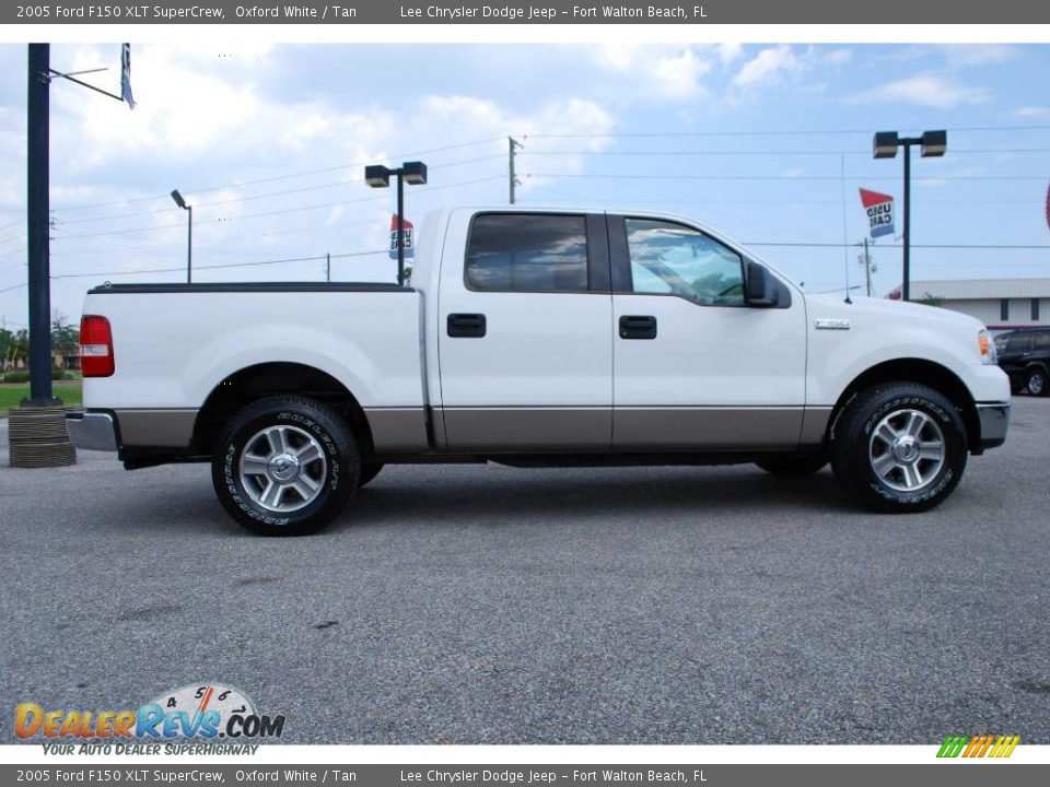 2005 Ford F150 XLT SuperCrew Oxford White / Tan Photo #29