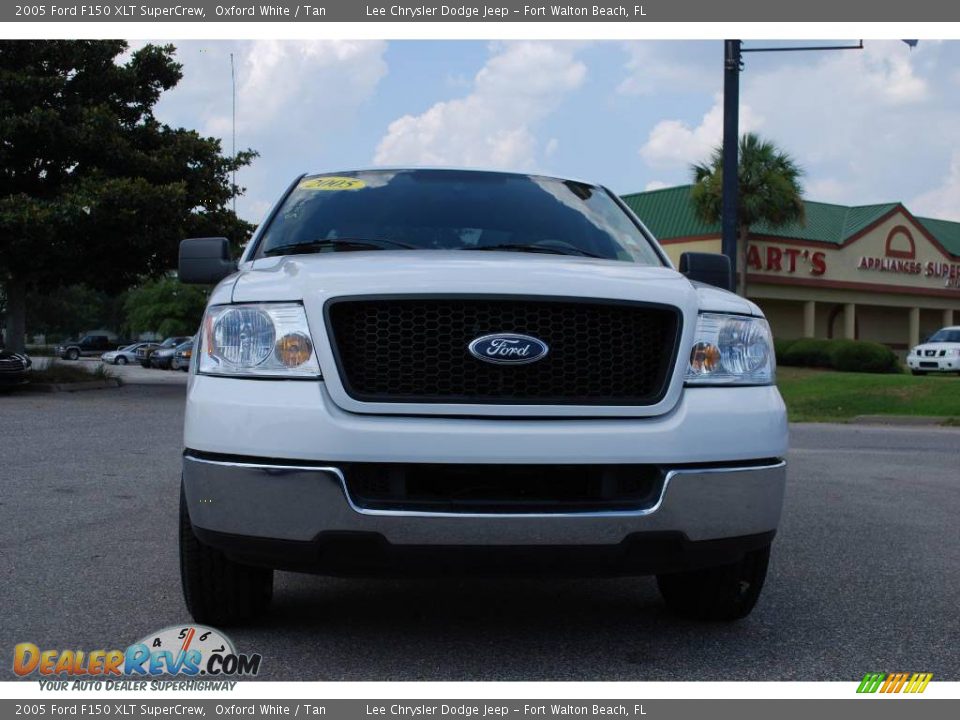 2005 Ford F150 XLT SuperCrew Oxford White / Tan Photo #35