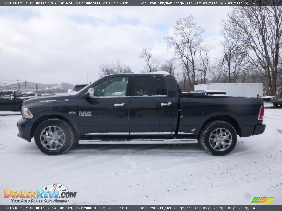 2018 Ram 1500 Limited Crew Cab 4x4 Maximum Steel Metallic / Black Photo #2