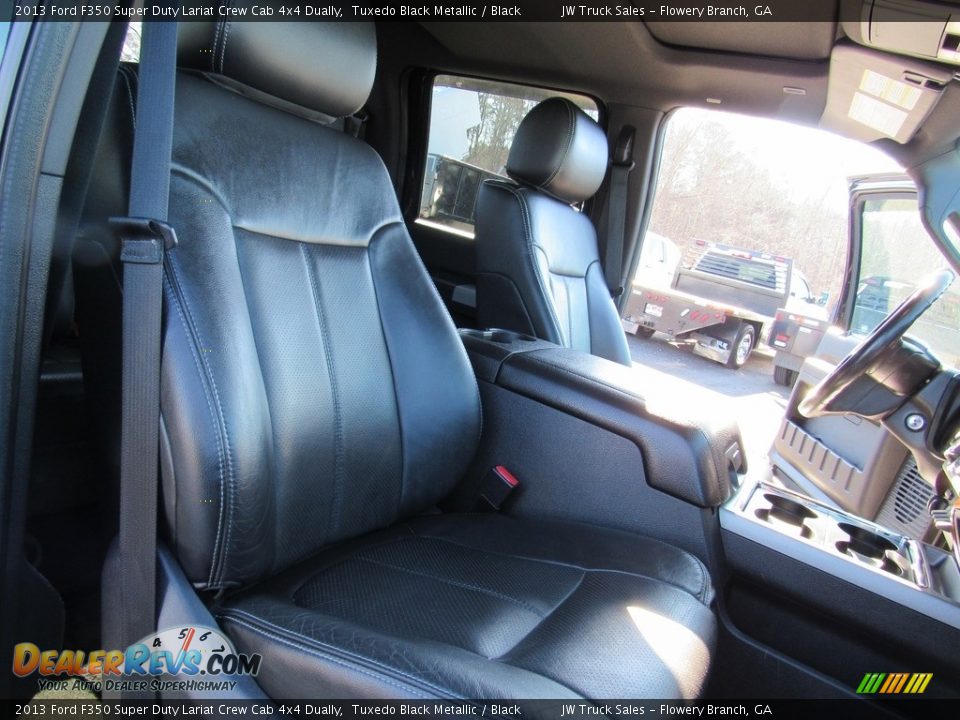 2013 Ford F350 Super Duty Lariat Crew Cab 4x4 Dually Tuxedo Black Metallic / Black Photo #27