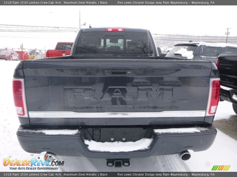 2018 Ram 1500 Limited Crew Cab 4x4 Maximum Steel Metallic / Black Photo #4