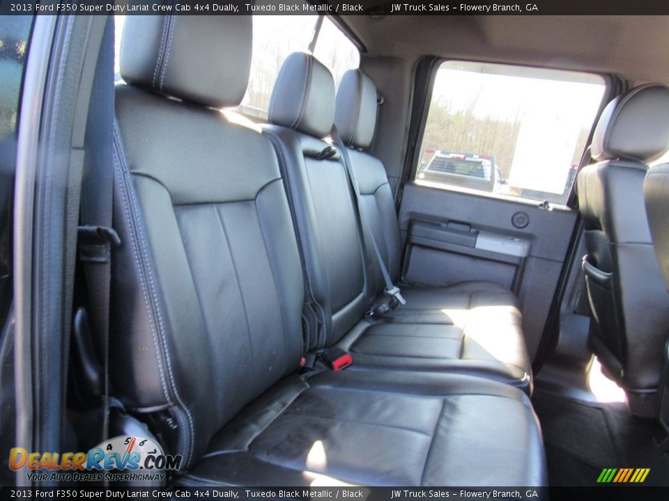 2013 Ford F350 Super Duty Lariat Crew Cab 4x4 Dually Tuxedo Black Metallic / Black Photo #33