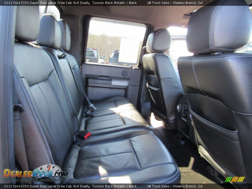 2013 Ford F350 Super Duty Lariat Crew Cab 4x4 Dually Tuxedo Black Metallic / Black Photo #34