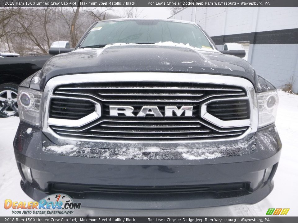 2018 Ram 1500 Limited Crew Cab 4x4 Maximum Steel Metallic / Black Photo #11
