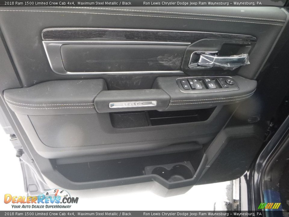 2018 Ram 1500 Limited Crew Cab 4x4 Maximum Steel Metallic / Black Photo #12