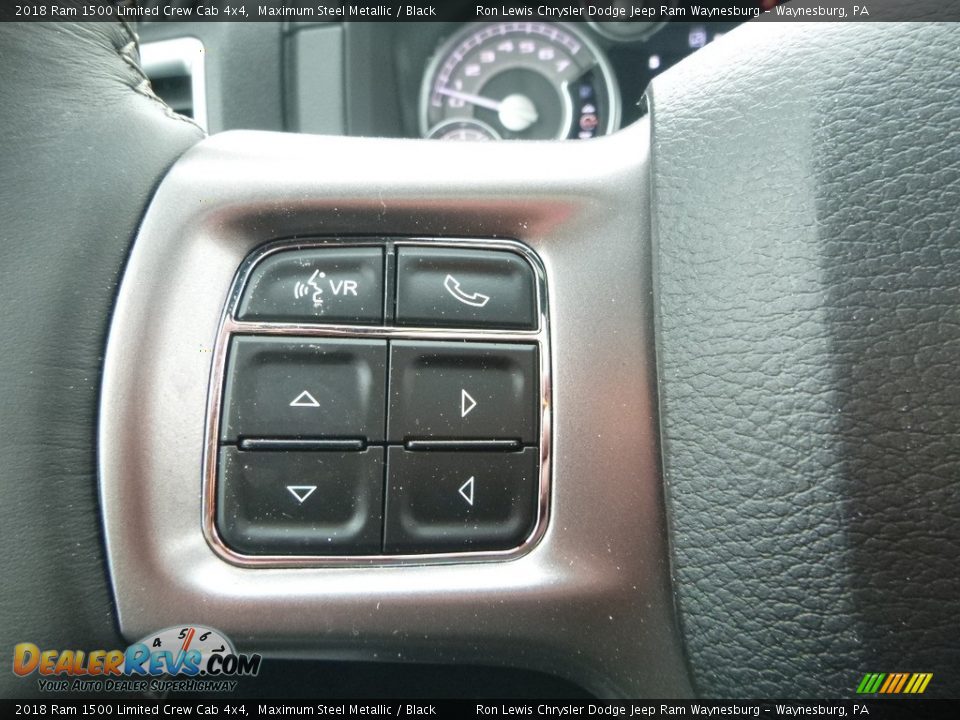 2018 Ram 1500 Limited Crew Cab 4x4 Maximum Steel Metallic / Black Photo #19