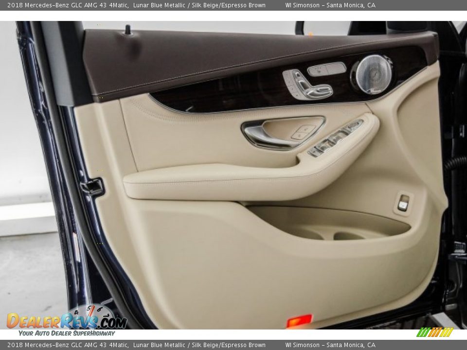 2018 Mercedes-Benz GLC AMG 43 4Matic Lunar Blue Metallic / Silk Beige/Espresso Brown Photo #30