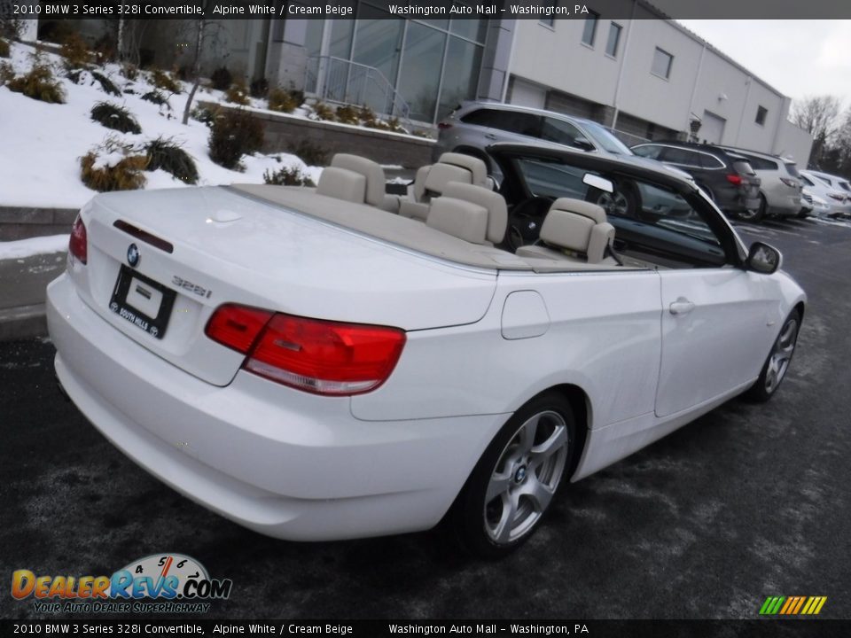 2010 BMW 3 Series 328i Convertible Alpine White / Cream Beige Photo #15