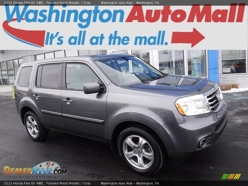 2013 Honda Pilot EX 4WD Polished Metal Metallic / Gray Photo #1
