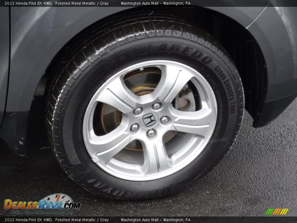 2013 Honda Pilot EX 4WD Polished Metal Metallic / Gray Photo #3