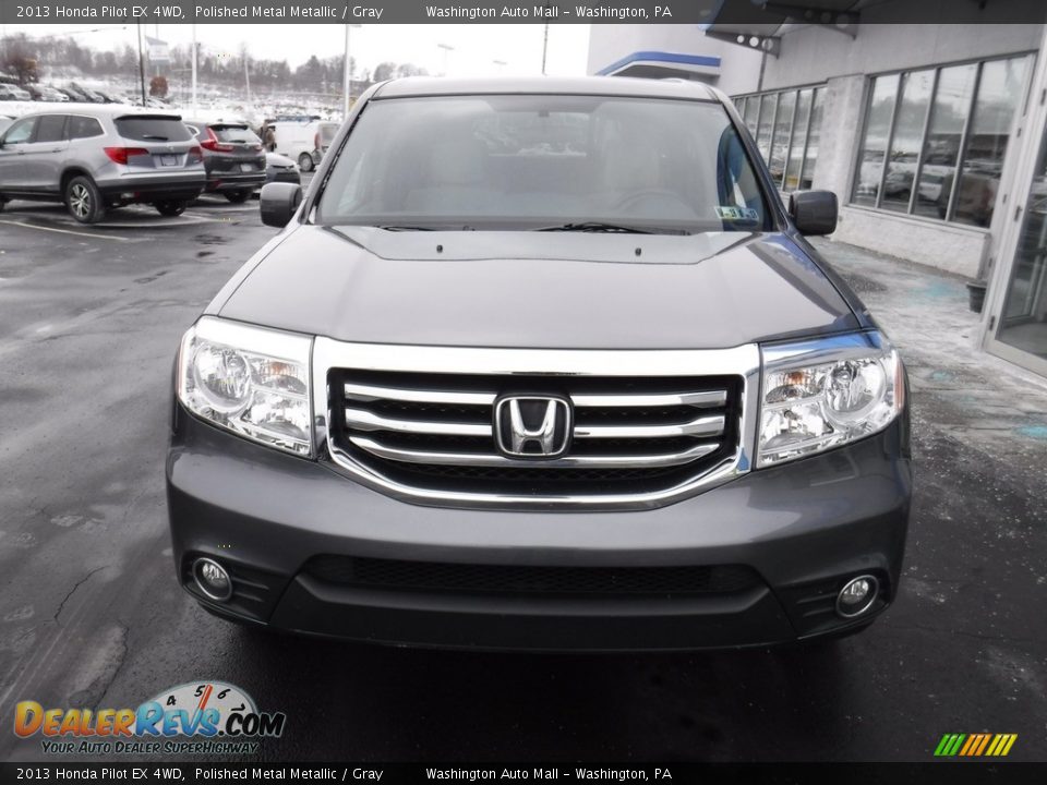 2013 Honda Pilot EX 4WD Polished Metal Metallic / Gray Photo #4
