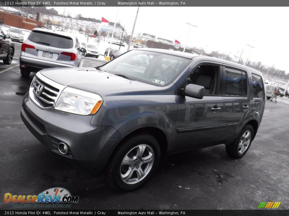 2013 Honda Pilot EX 4WD Polished Metal Metallic / Gray Photo #5