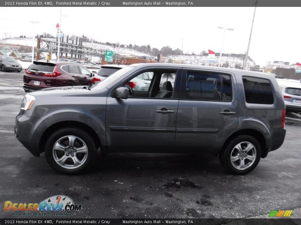 2013 Honda Pilot EX 4WD Polished Metal Metallic / Gray Photo #6
