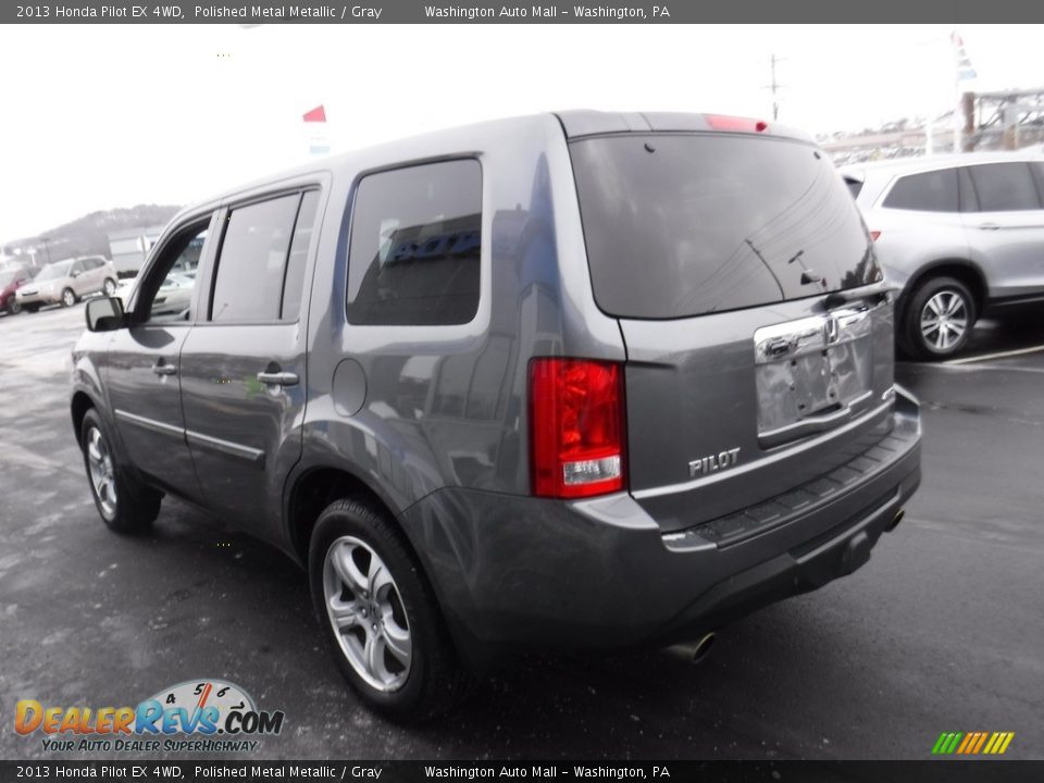 2013 Honda Pilot EX 4WD Polished Metal Metallic / Gray Photo #7