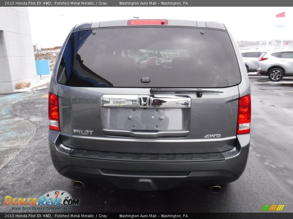 2013 Honda Pilot EX 4WD Polished Metal Metallic / Gray Photo #8