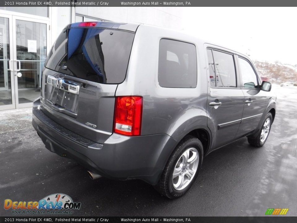 2013 Honda Pilot EX 4WD Polished Metal Metallic / Gray Photo #9