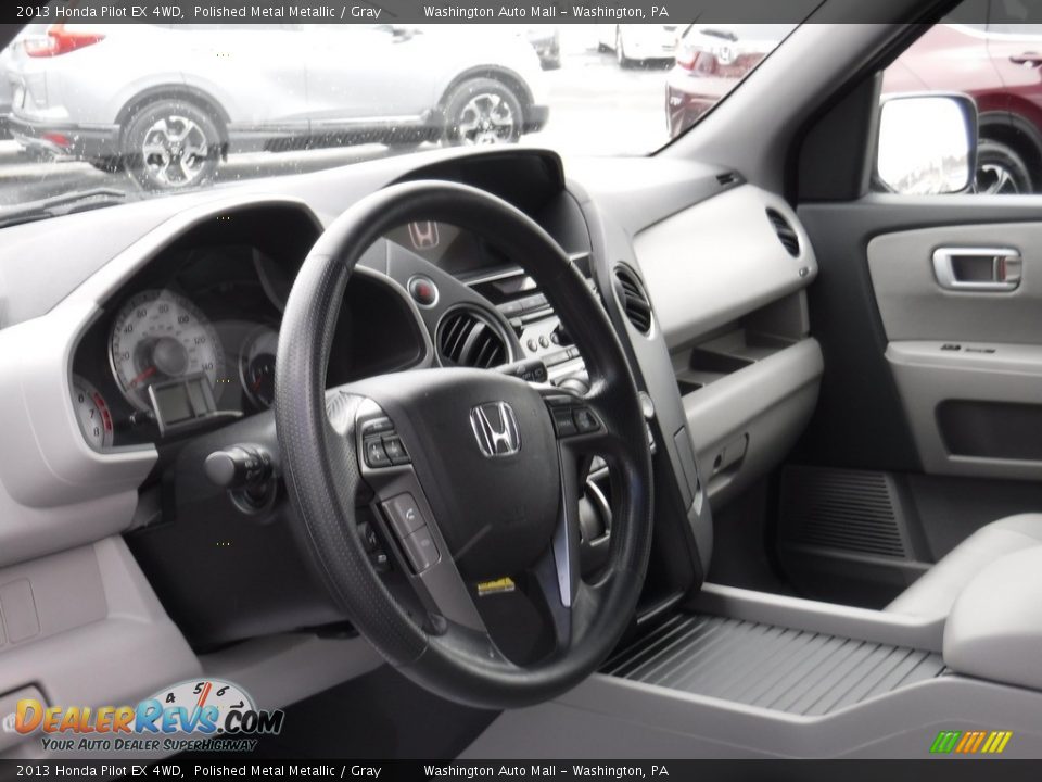 2013 Honda Pilot EX 4WD Polished Metal Metallic / Gray Photo #11