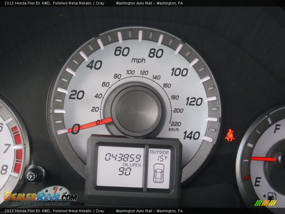 2013 Honda Pilot EX 4WD Polished Metal Metallic / Gray Photo #28