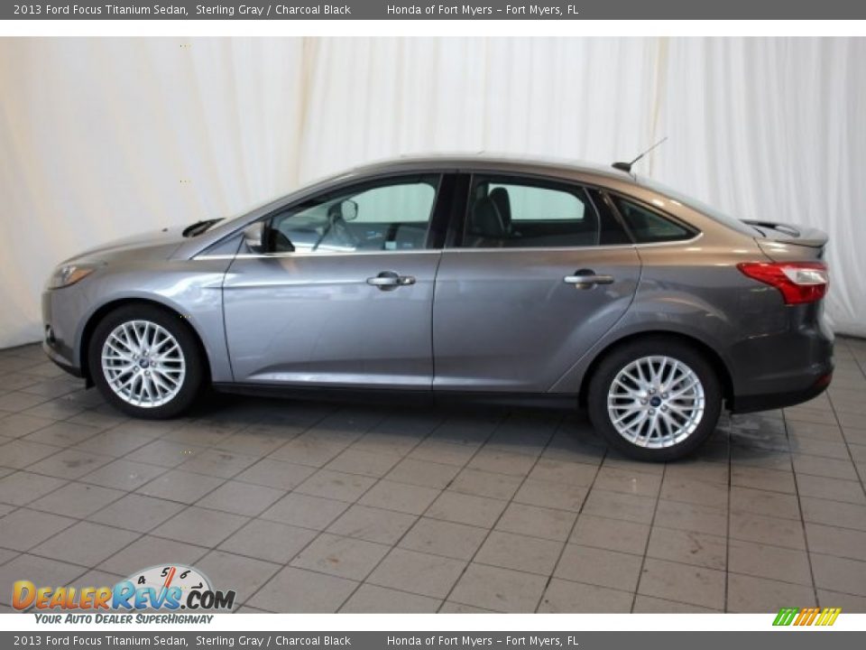 2013 Ford Focus Titanium Sedan Sterling Gray / Charcoal Black Photo #5