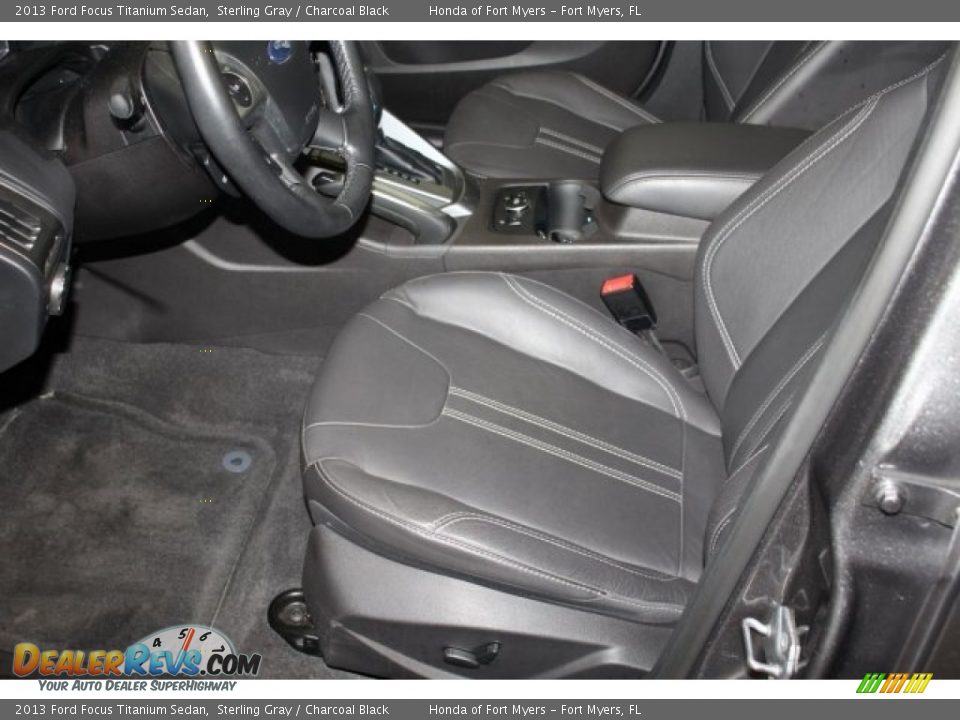 2013 Ford Focus Titanium Sedan Sterling Gray / Charcoal Black Photo #14