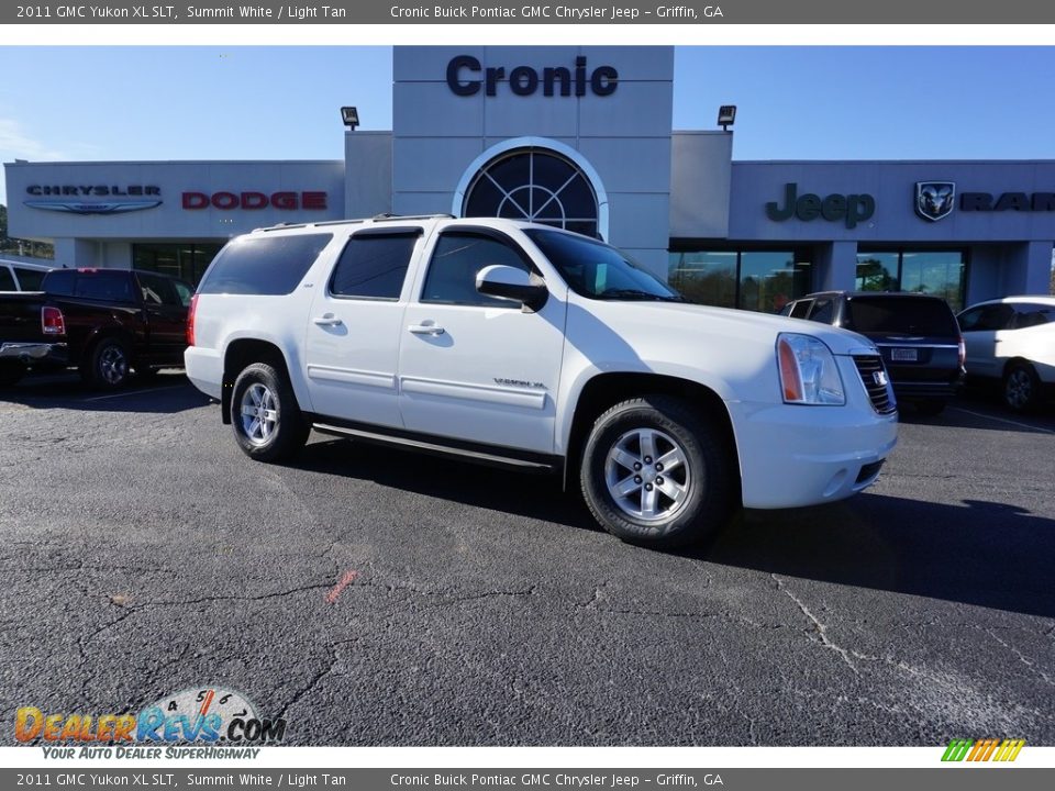 2011 GMC Yukon XL SLT Summit White / Light Tan Photo #1