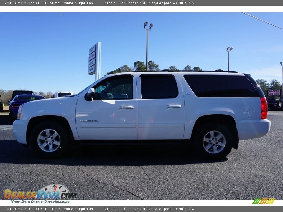 2011 GMC Yukon XL SLT Summit White / Light Tan Photo #4