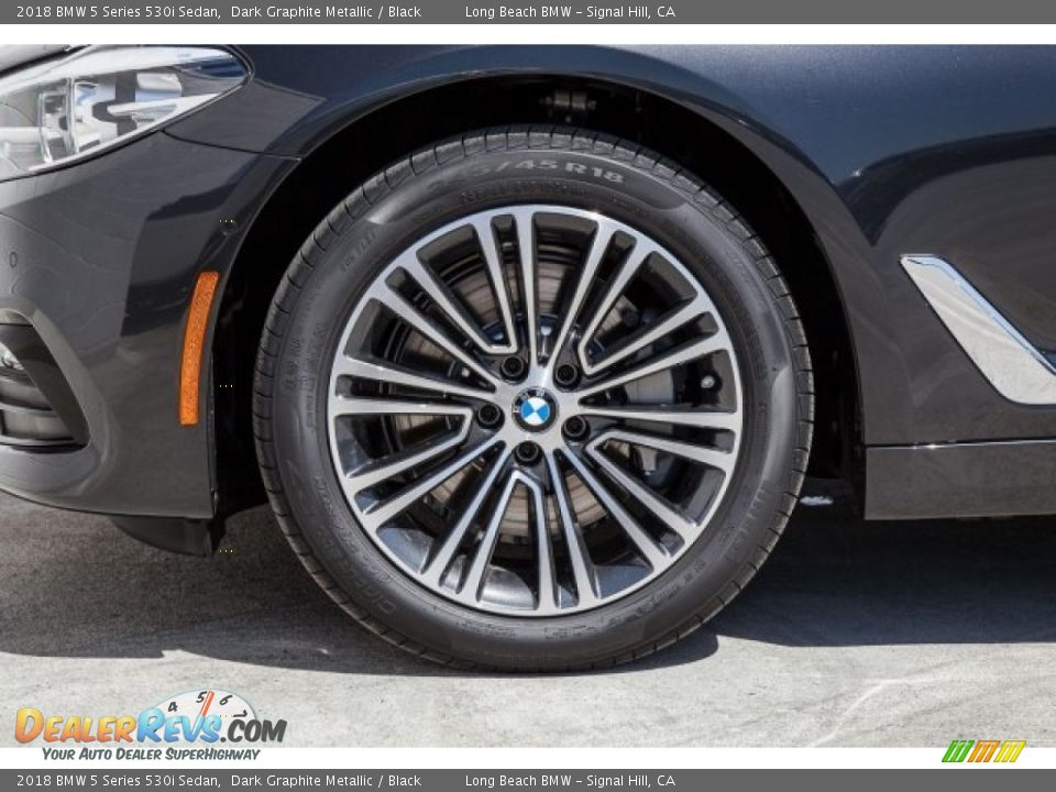 2018 BMW 5 Series 530i Sedan Dark Graphite Metallic / Black Photo #9