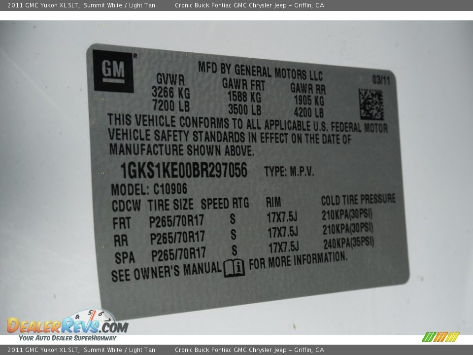 2011 GMC Yukon XL SLT Summit White / Light Tan Photo #22