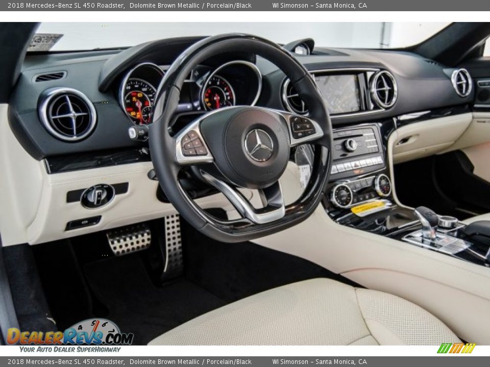2018 Mercedes-Benz SL 450 Roadster Dolomite Brown Metallic / Porcelain/Black Photo #7