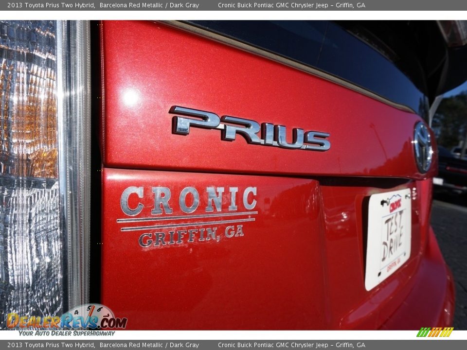 2013 Toyota Prius Two Hybrid Barcelona Red Metallic / Dark Gray Photo #14