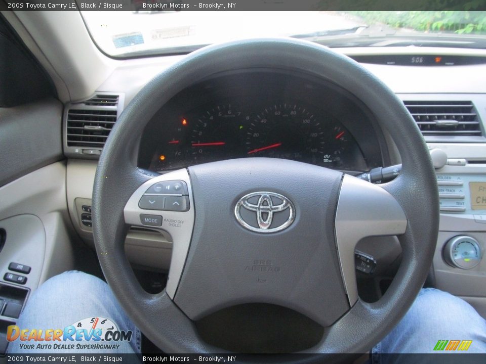 2009 Toyota Camry LE Black / Bisque Photo #28