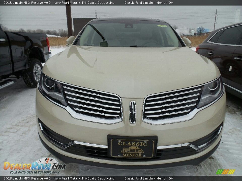 2018 Lincoln MKX Reserve AWD Ivory Pearl Metallic Tri-Coat / Cappuccino Photo #2