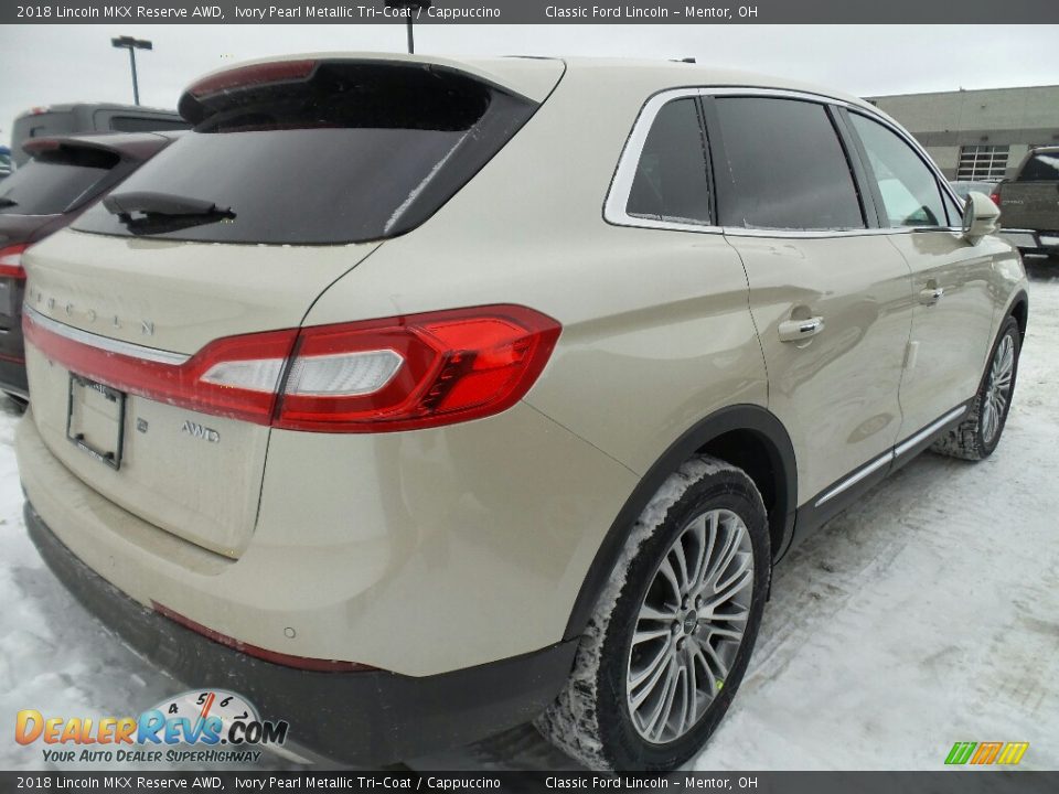 2018 Lincoln MKX Reserve AWD Ivory Pearl Metallic Tri-Coat / Cappuccino Photo #3