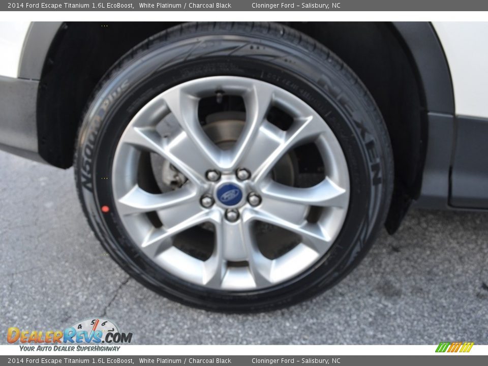 2014 Ford Escape Titanium 1.6L EcoBoost White Platinum / Charcoal Black Photo #8