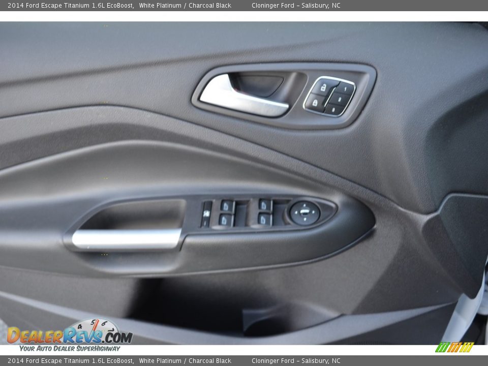 2014 Ford Escape Titanium 1.6L EcoBoost White Platinum / Charcoal Black Photo #9